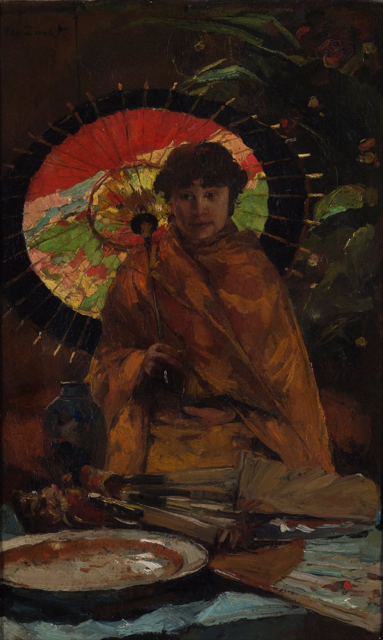 Mädchen mit japanischem Sonnenschirm, ca. 1899 von Willem de Zwart