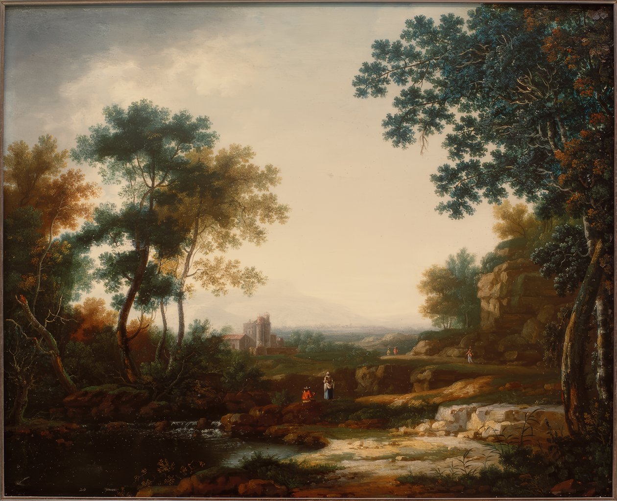 Landschaft mit Ruinen und Figurenstaffagen von Willem van Bemmel