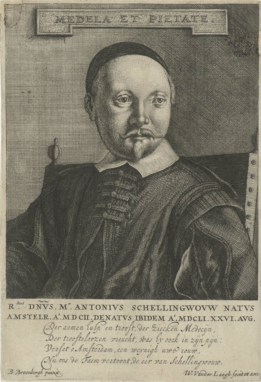 Porträt von Antonius Schellingwou von Willem van der Laegh
