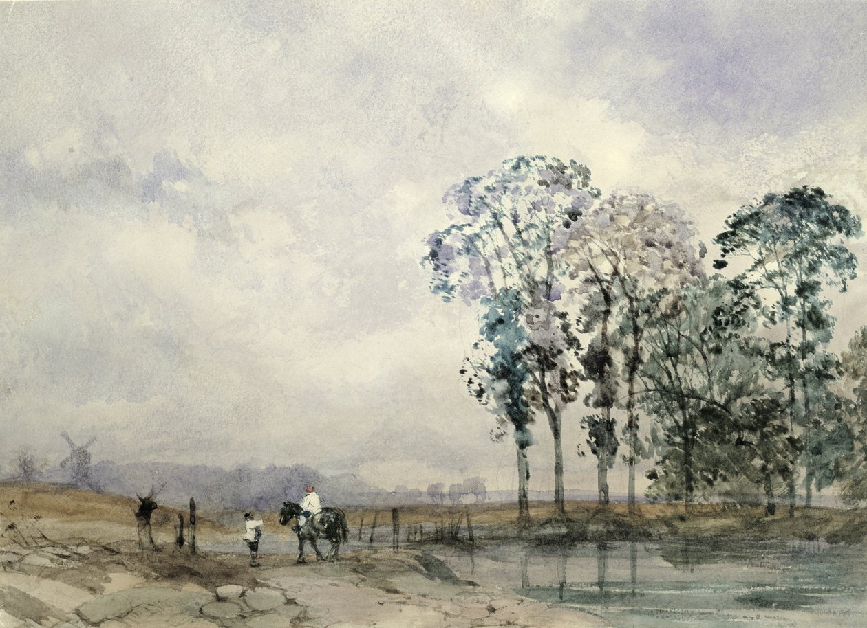 Landschaft mit einem Pferd von William Evans