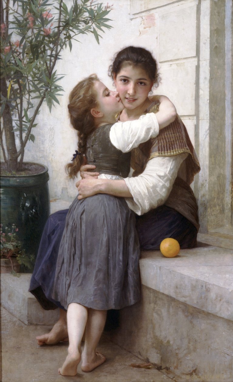 Ein wenig Schmeichelei von William Adolphe Bouguereau