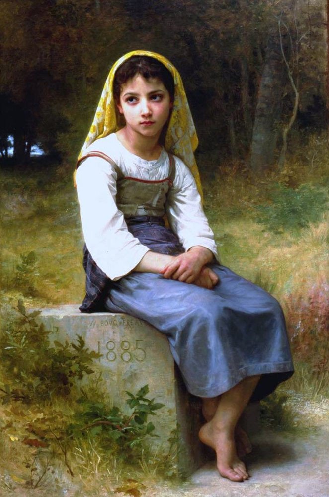 Meditation von William Adolphe Bouguereau