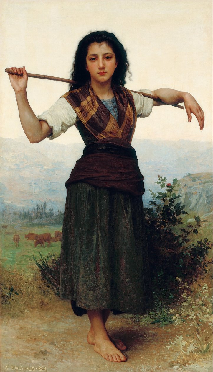 Die kleine Schäferin von William Adolphe Bouguereau