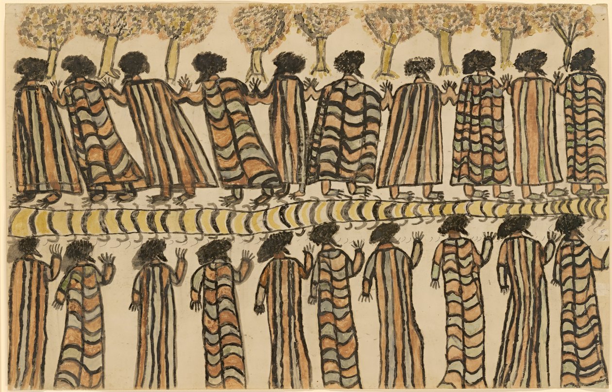 Figuren in Possumfellmänteln von William Barak