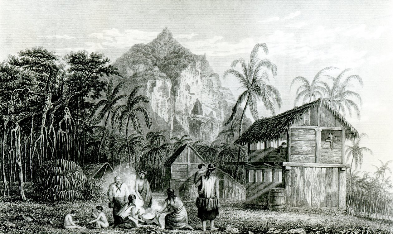 Innenansicht der Pitcairn-Insel, 1831 von William Beechey
