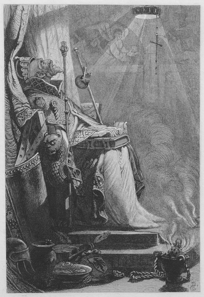 Der Kaiser Karl der Große in seinem Grab von William Bell Scott