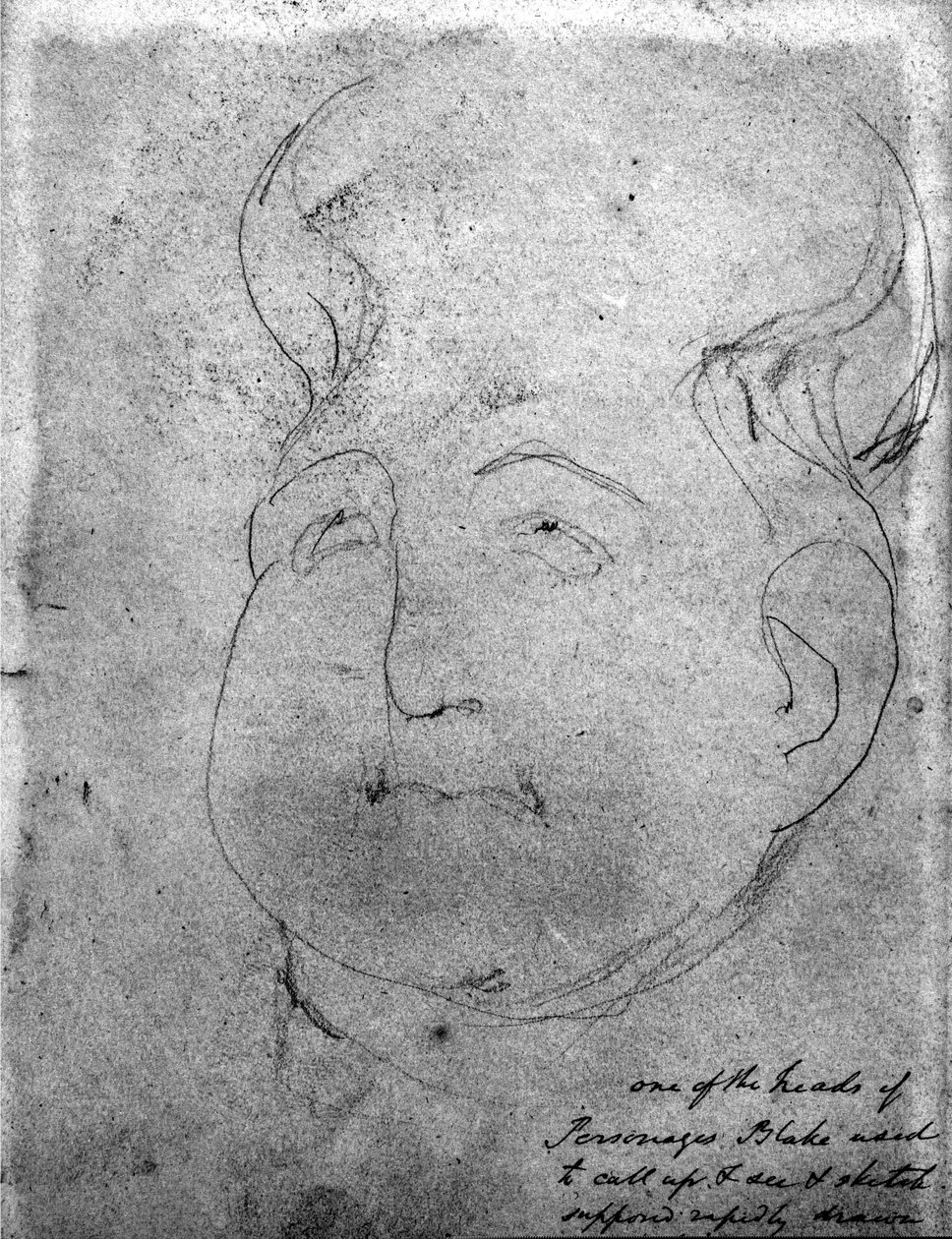 Ein visionärer Kopf von William Blake