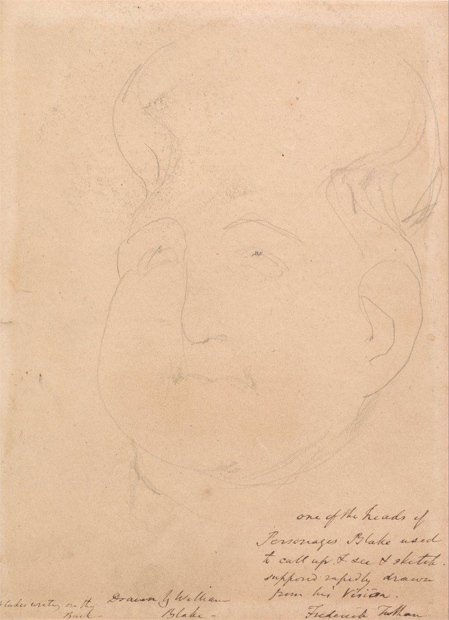 Ein visionärer Kopf von William Blake