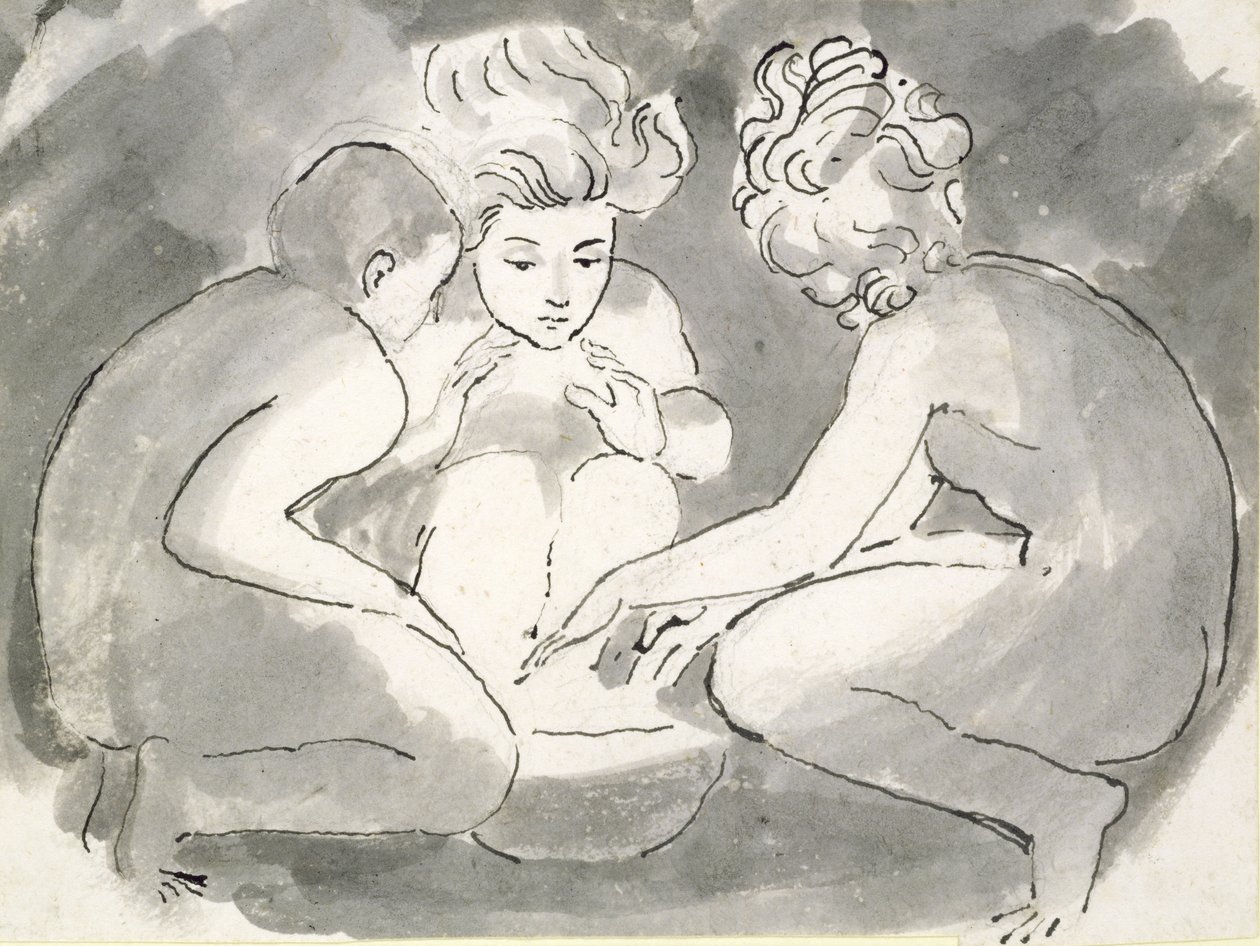 Kinder um ein Feuer von William Blake