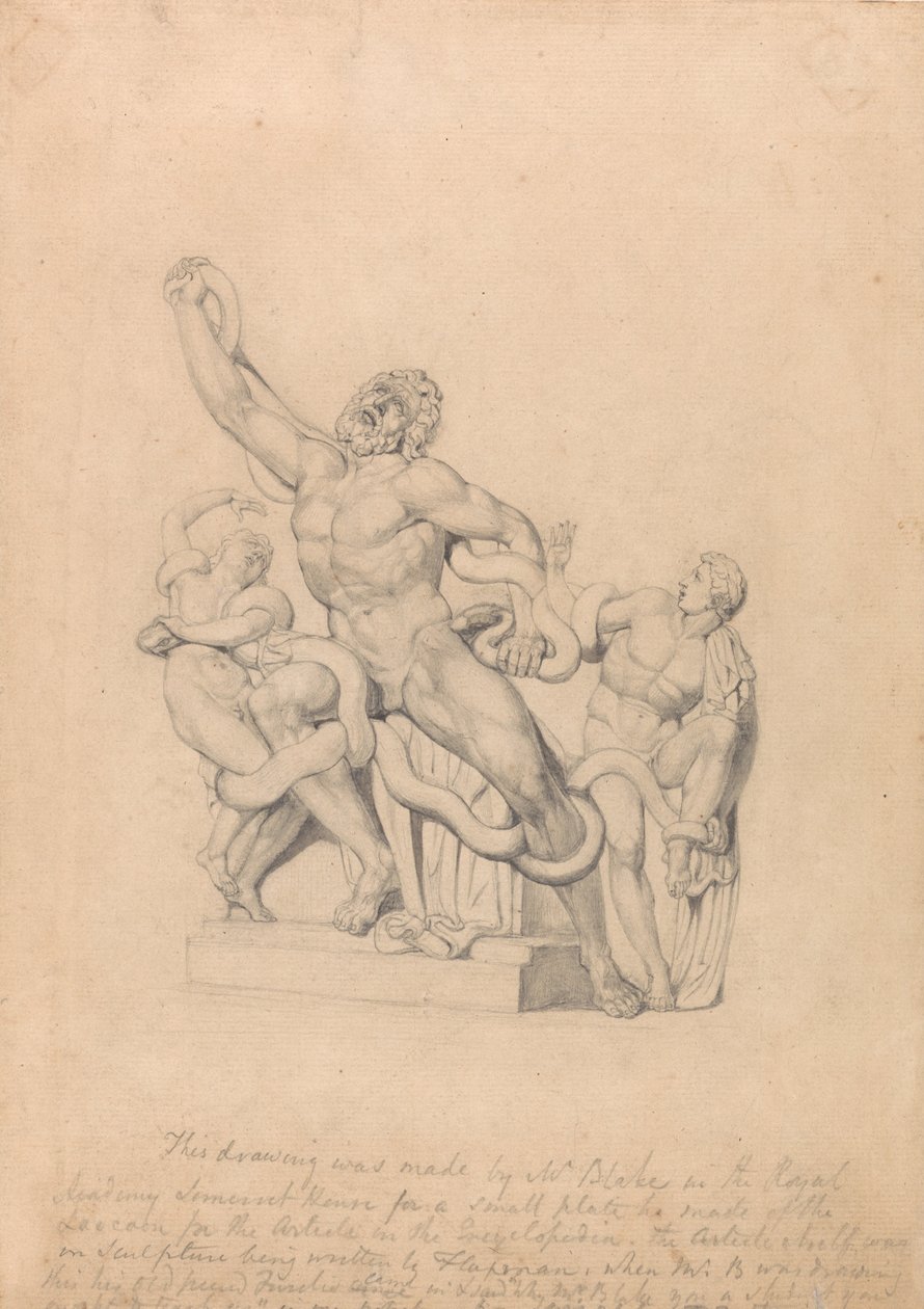 Kopie des Laokoon, für Reess Cyclopädie von William Blake