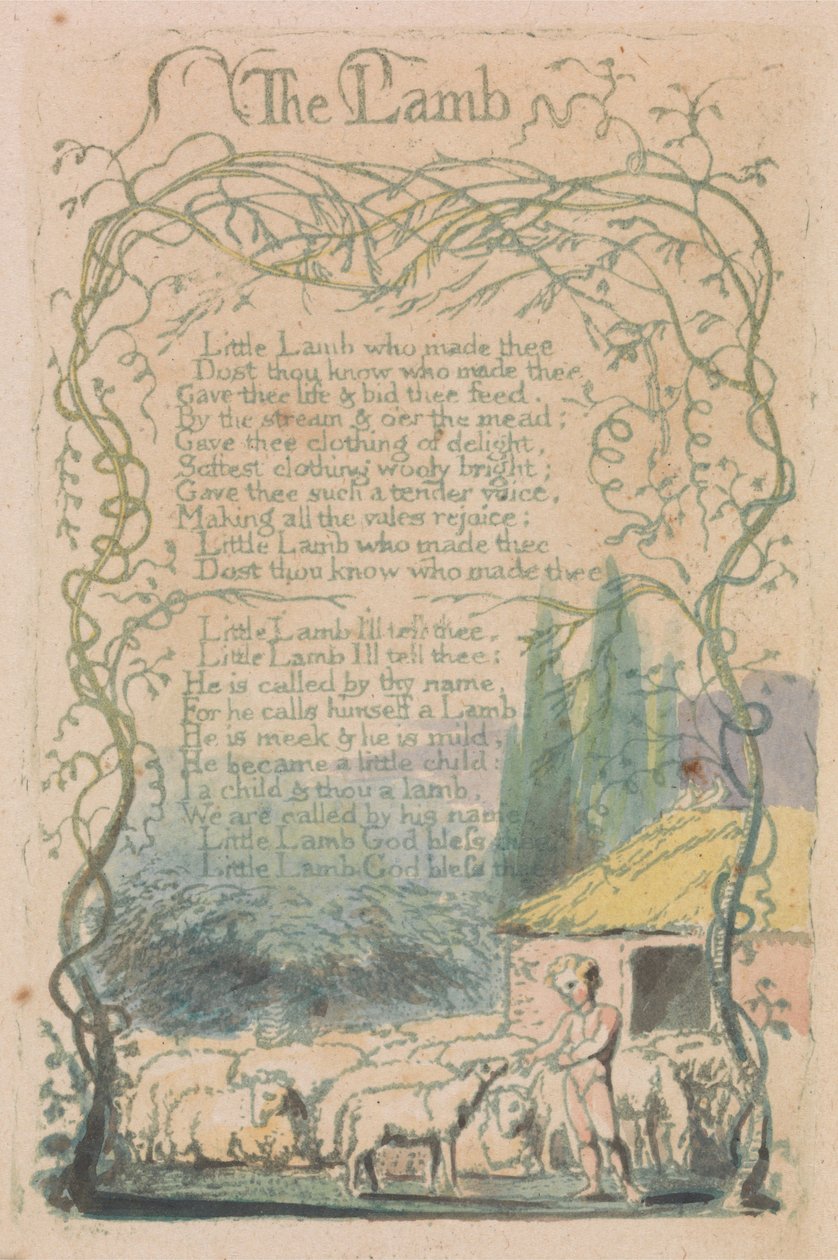 Lieder der Unschuld und der Erfahrung, Platte 18 von William Blake