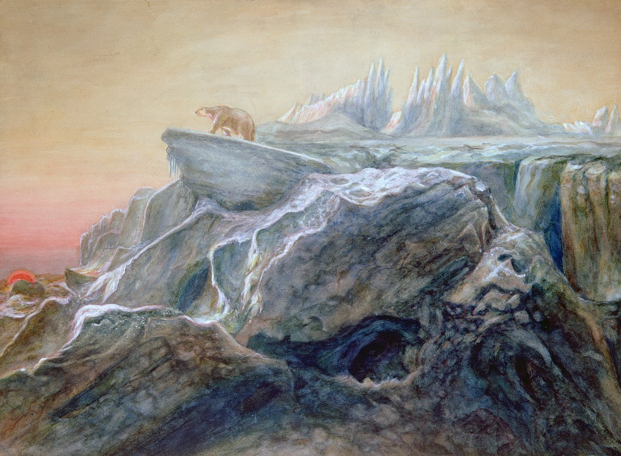 Eisbär auf einem Eisberg von William Bradford