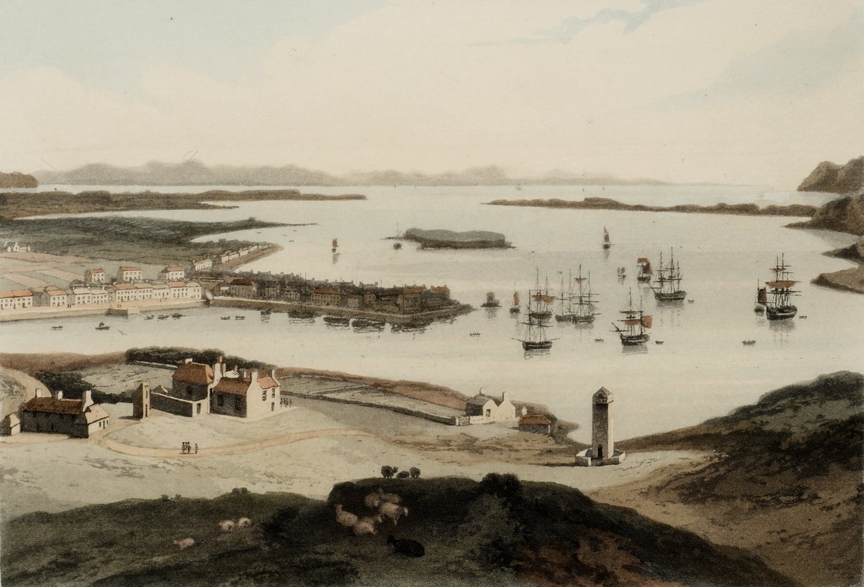 Stornaway auf der Isle of Lewis, veröffentlicht 1819 von William Daniell