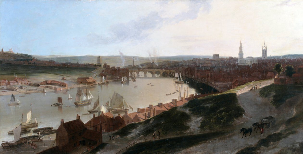 Ansicht von Newcastle upon Tyne, von einer Windmühle östlich von St. Ann