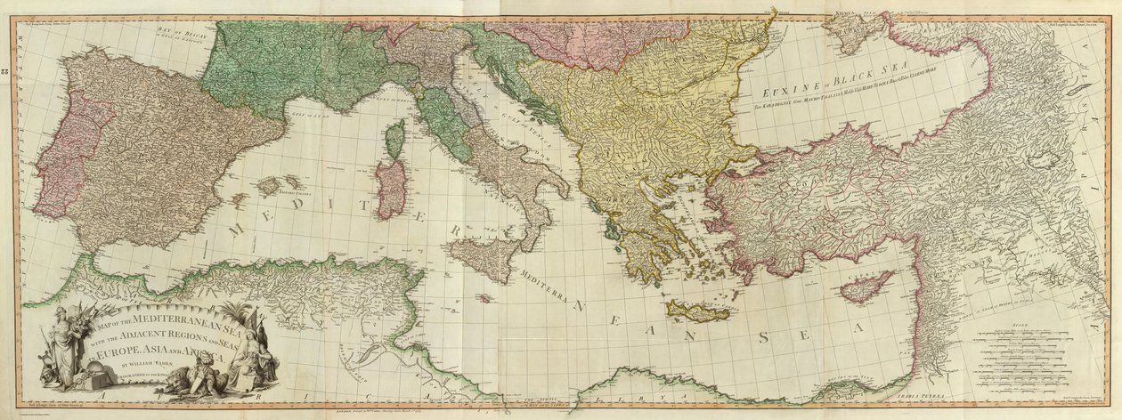 William Faden. Komposit-Mittelmeer von William Faden