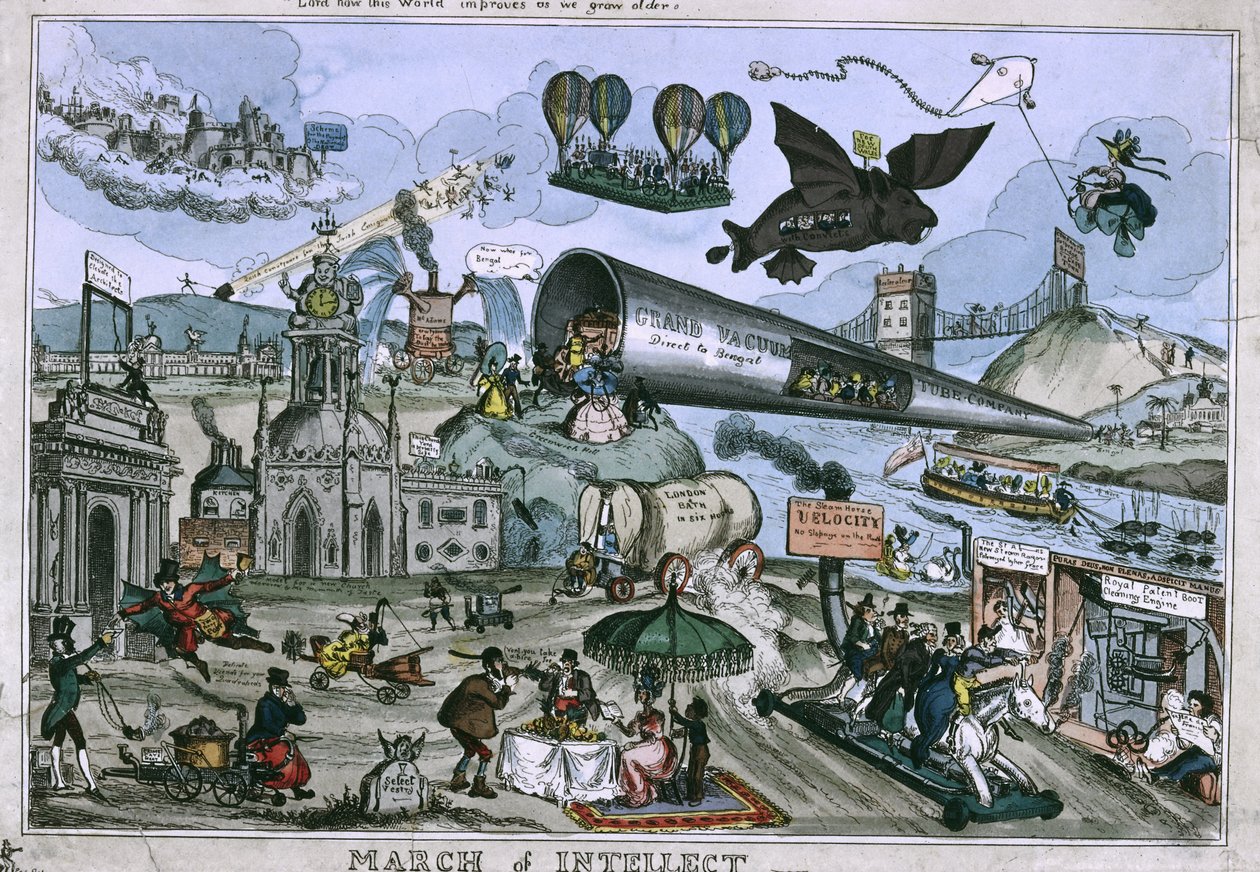 Marsch des Intellekts, veröffentlicht von Thomas McLean, 1829 von William Heath