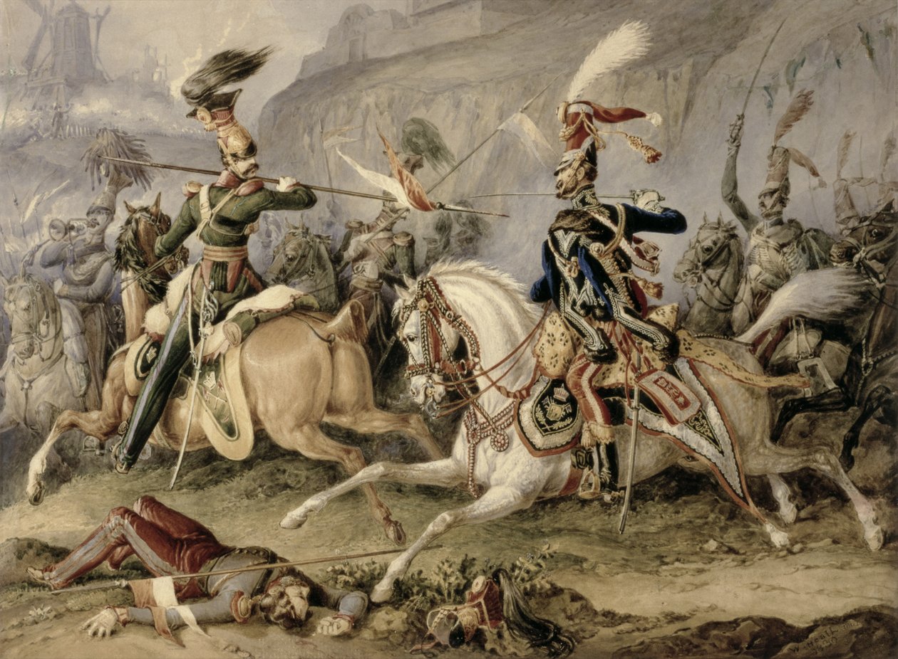 Die Kavallerieschlacht, 1830 von William Heath