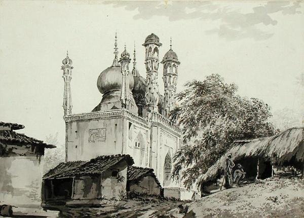 Eine Moschee in Gazipoor, ca. 1781 von William Hodges