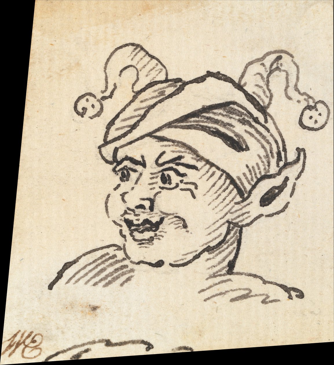 Grotesker Männerkopf von William Hogarth
