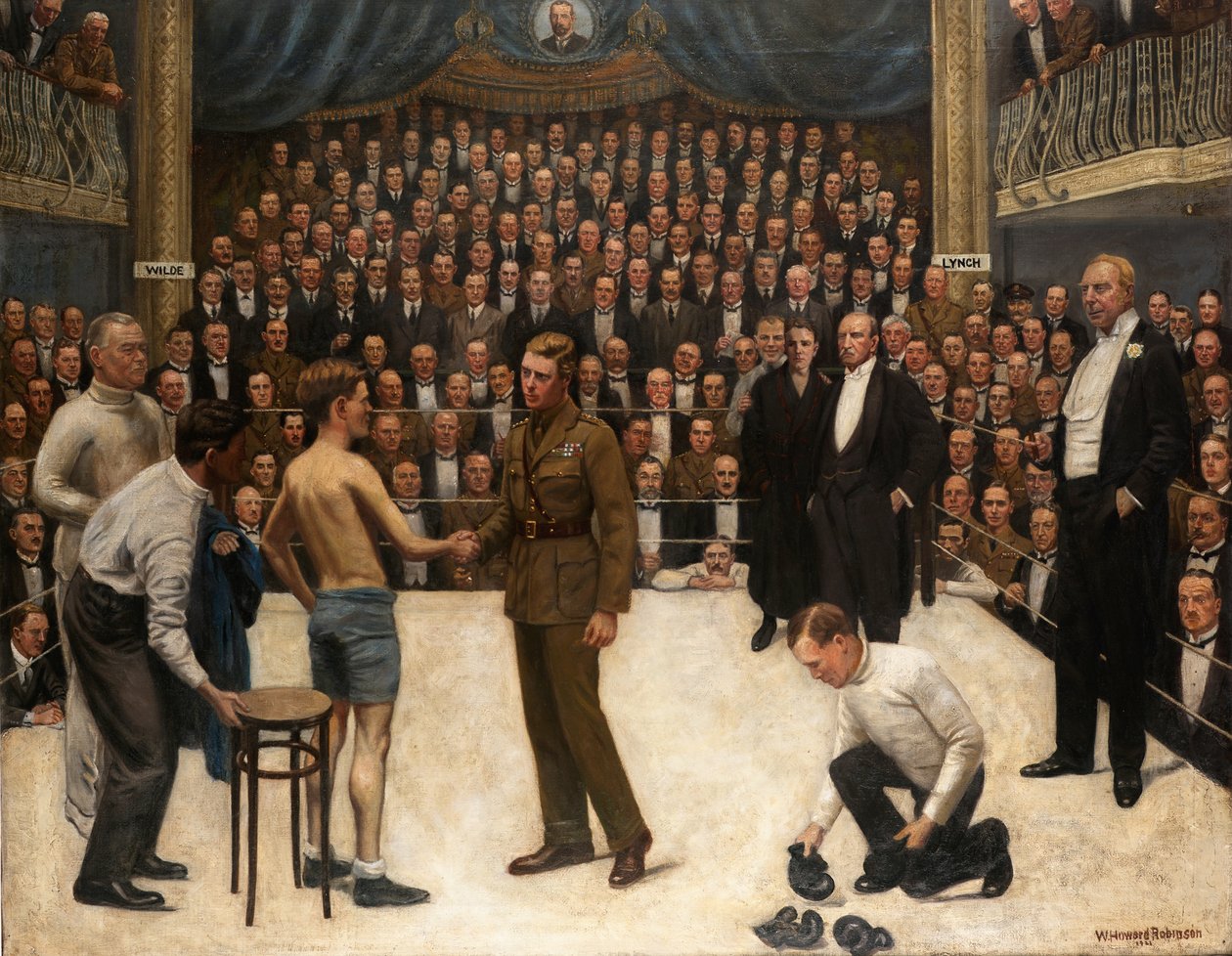 Ein walisischer Sieg im National Sporting Club von William Howard Robinson
