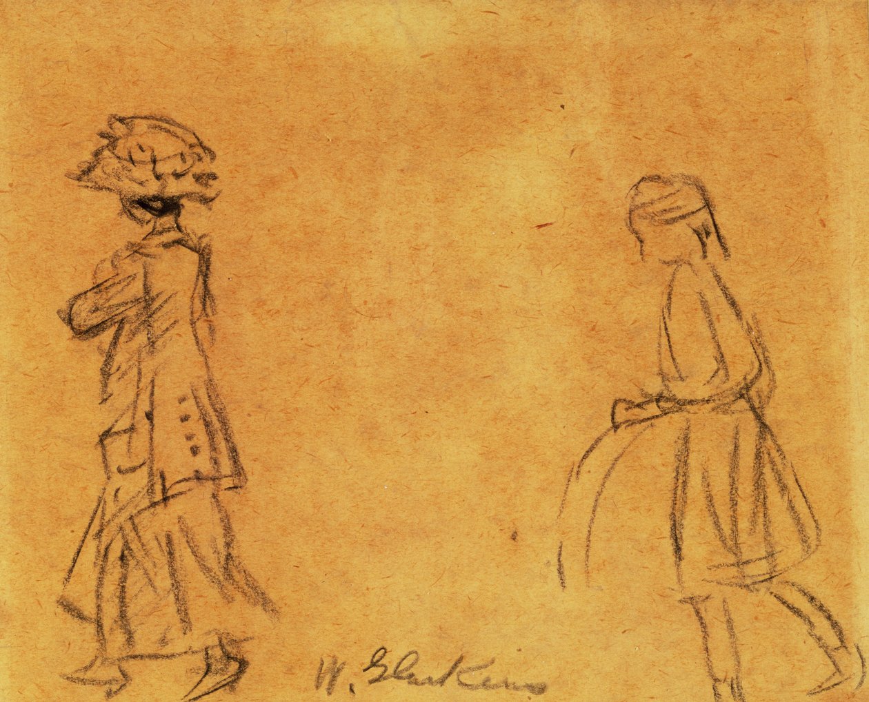 Frau und Mädchen von William James Glackens