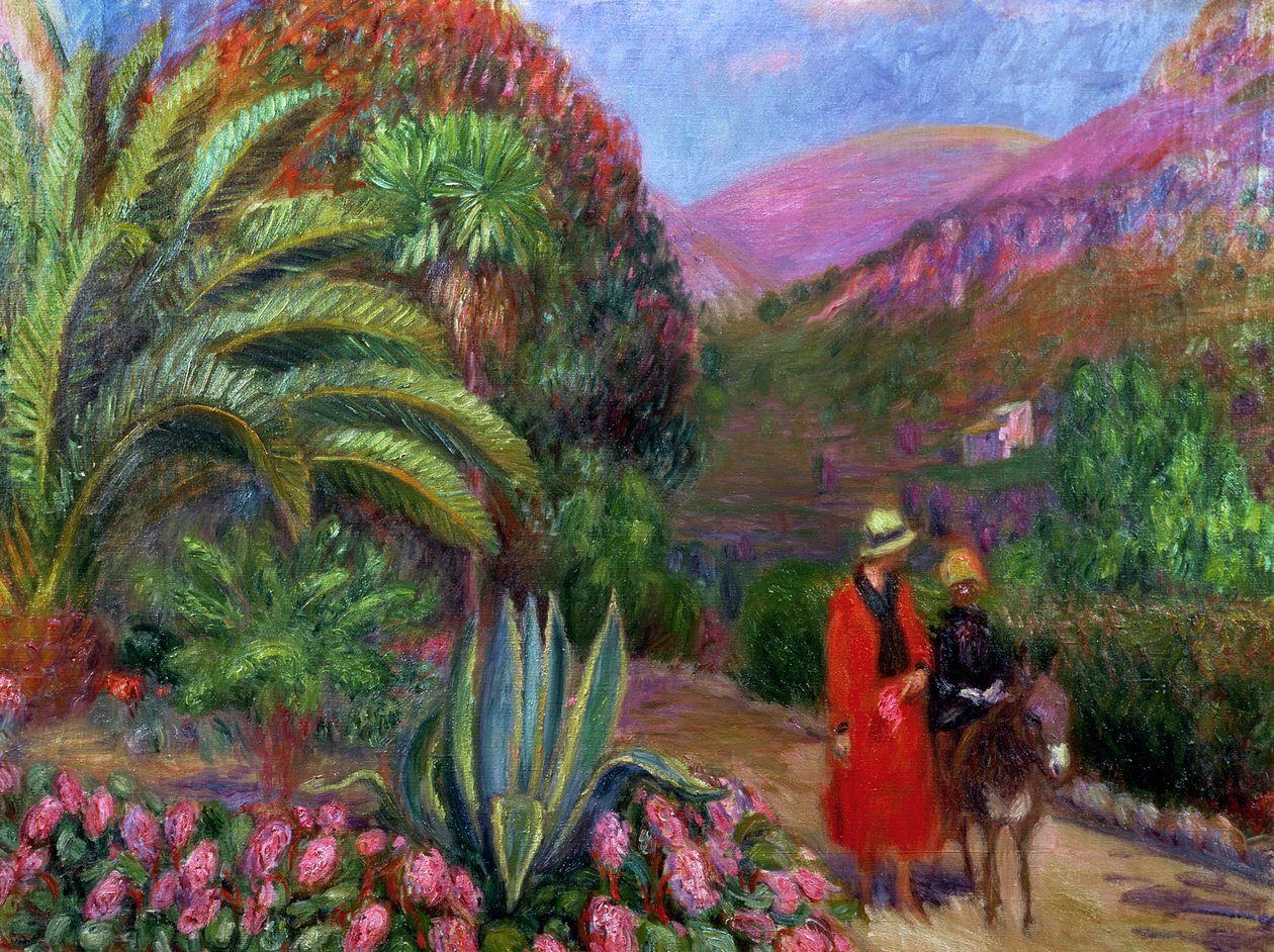 Frau mit Kind auf einem Esel, c.1925 von William James Glackens