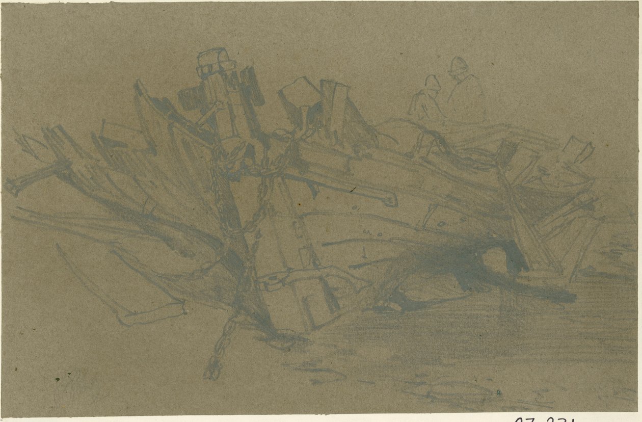 Ein beschädigtes Boot von William James Muller