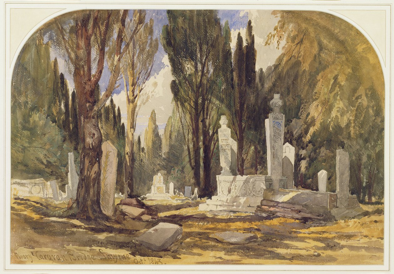 In der Nähe der Karawanenbrücke, Smyrna, 1843 von William James Muller
