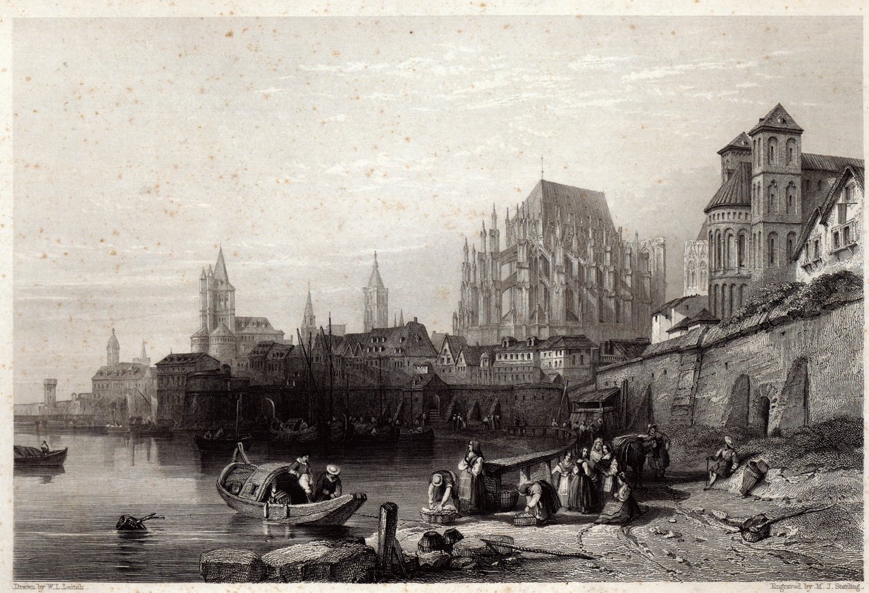 Die Stadt Köln, graviert von M.J. Sterling von William Leighton Leitch