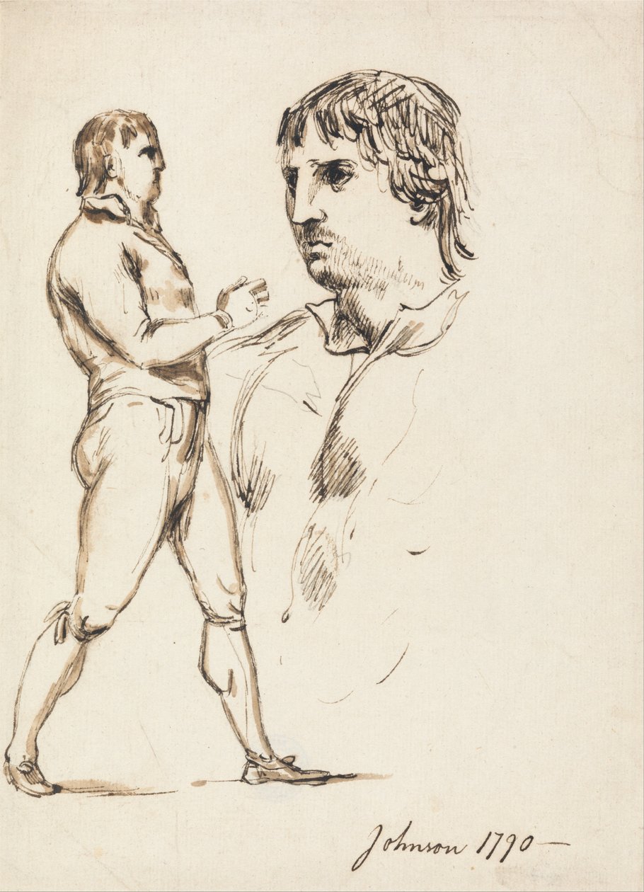 Porträt des Boxers Johnson von William Lock Ii
