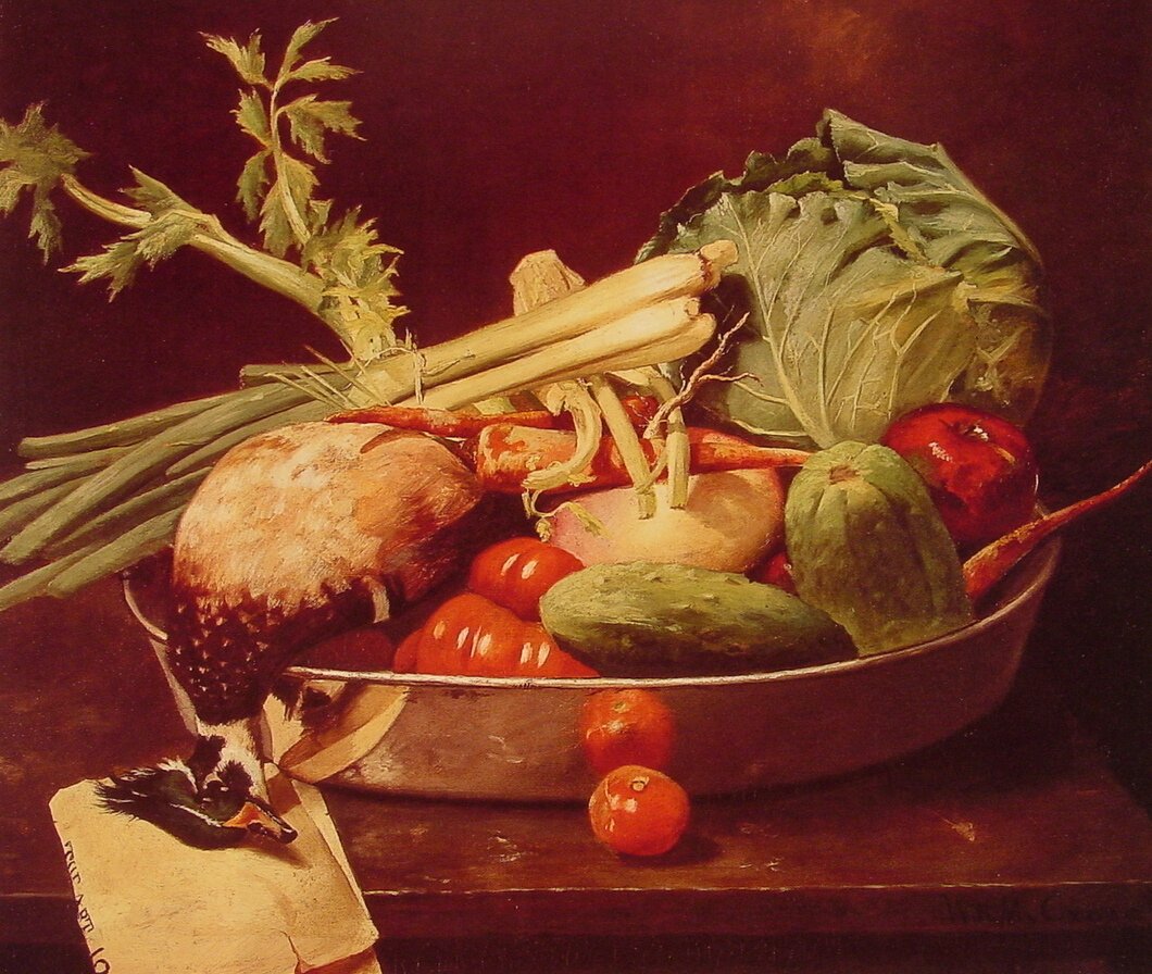 Stillleben mit Gemüse von William Merritt Chase
