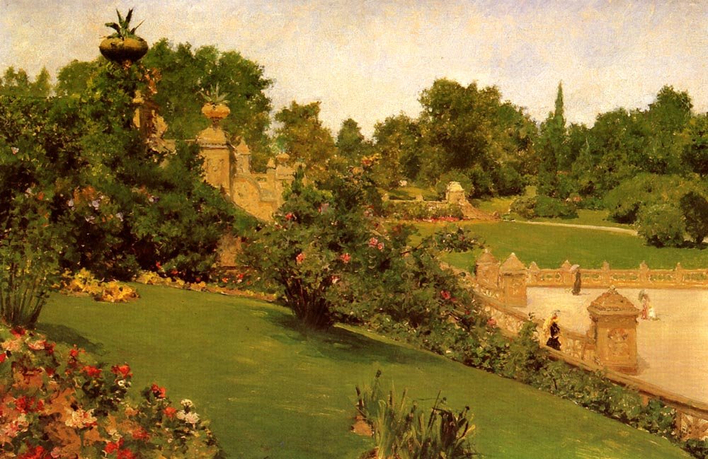 Terrasse am Mall von William Merritt Chase