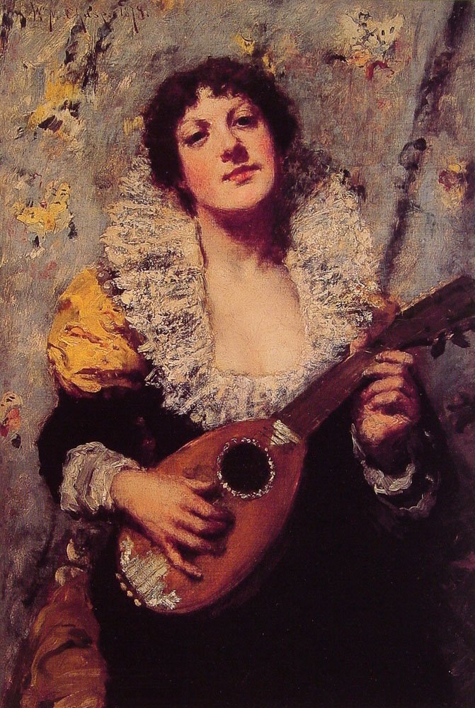 Der Mandolinenspieler von William Merritt Chase