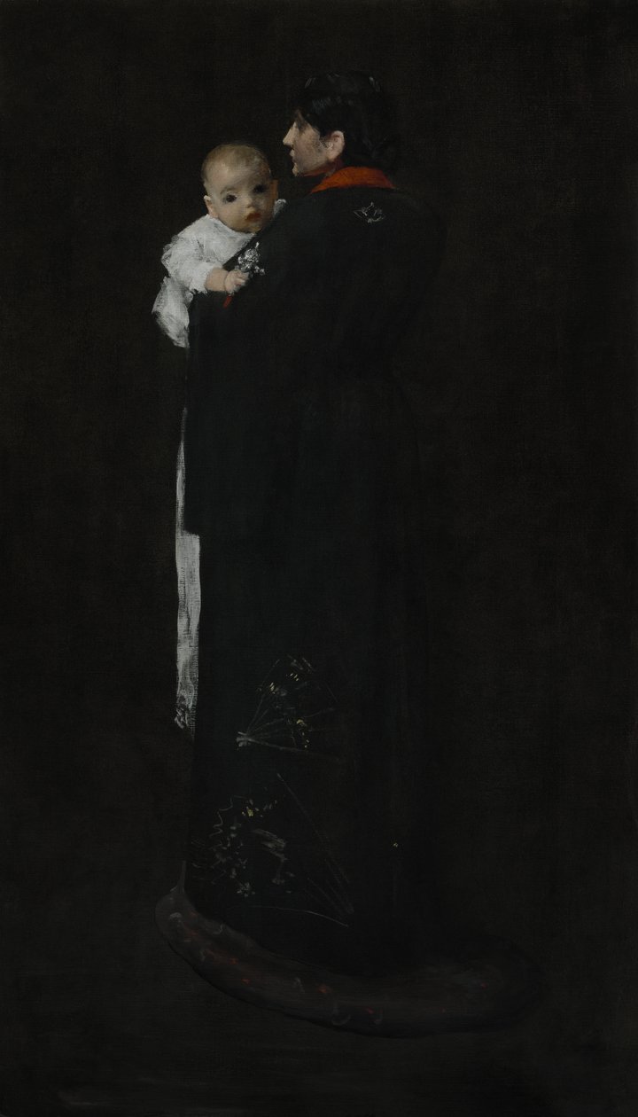 Mutter und Kind (Das erste Porträt) um 1888 von William Merritt Chase