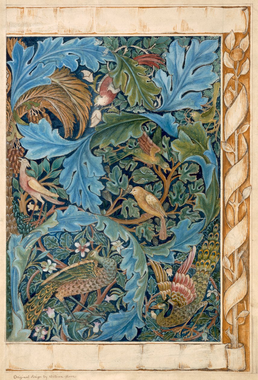 Entwurf für einen Wandteppich von William Morris