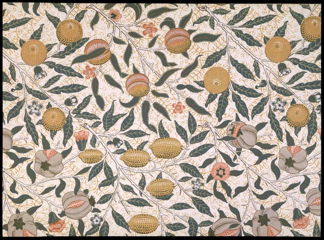 Granatapfel, Design für Tapete, 1866 von William Morris