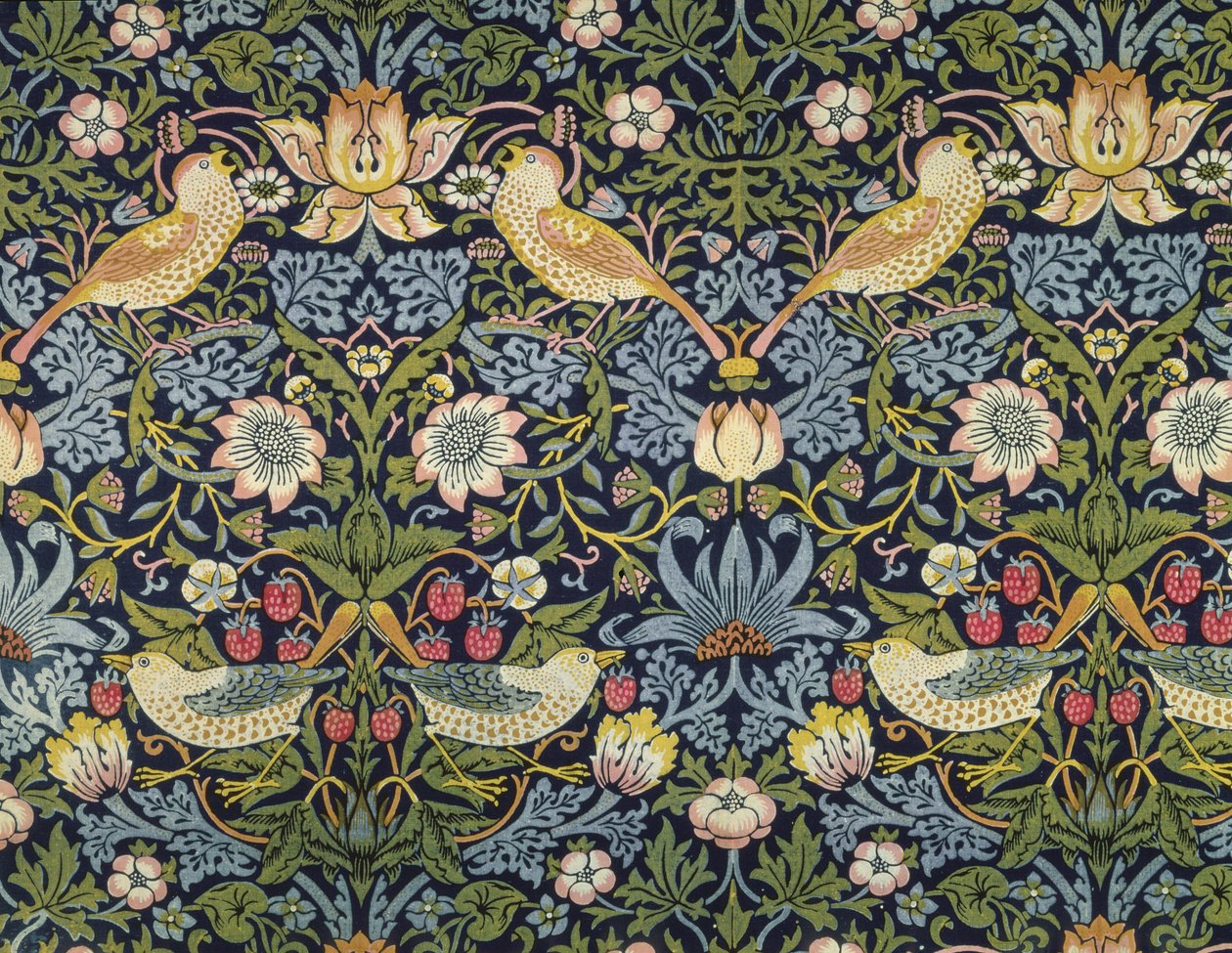 "Der Erdbeerdieb" Textildesign von William Morris von William Morris
