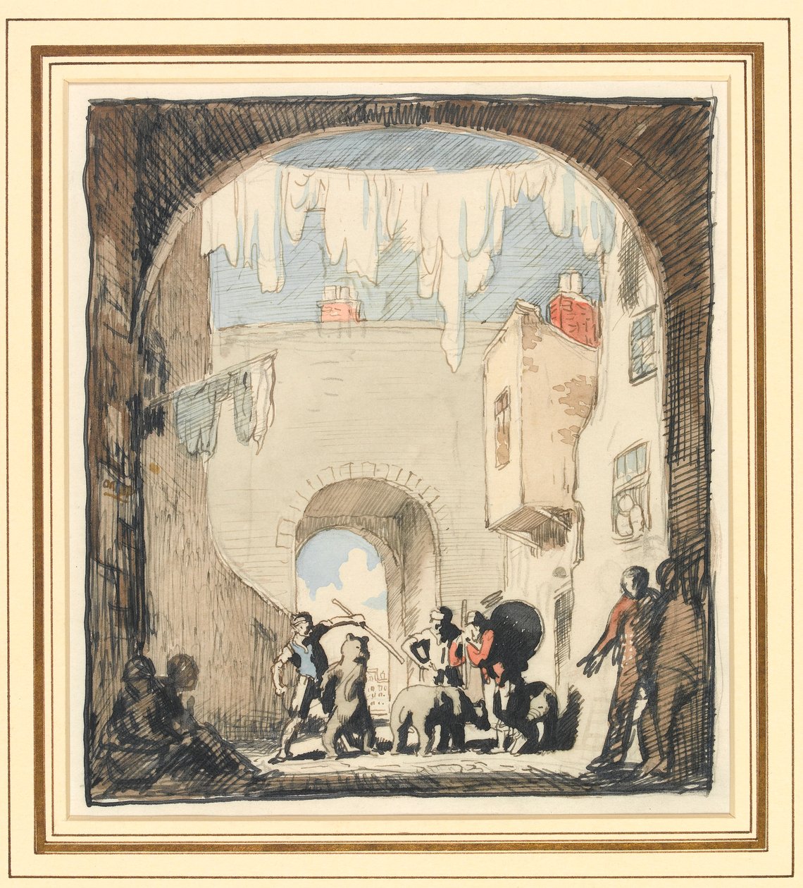 Eine Straßenszene von William Orpen