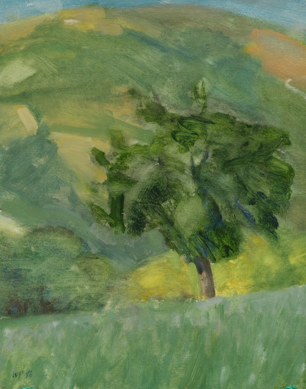 Baum auf Hügel, 2013 von William Packer