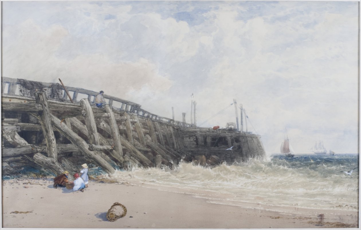 Newhaven Alte Pier von William Roxby Beverly