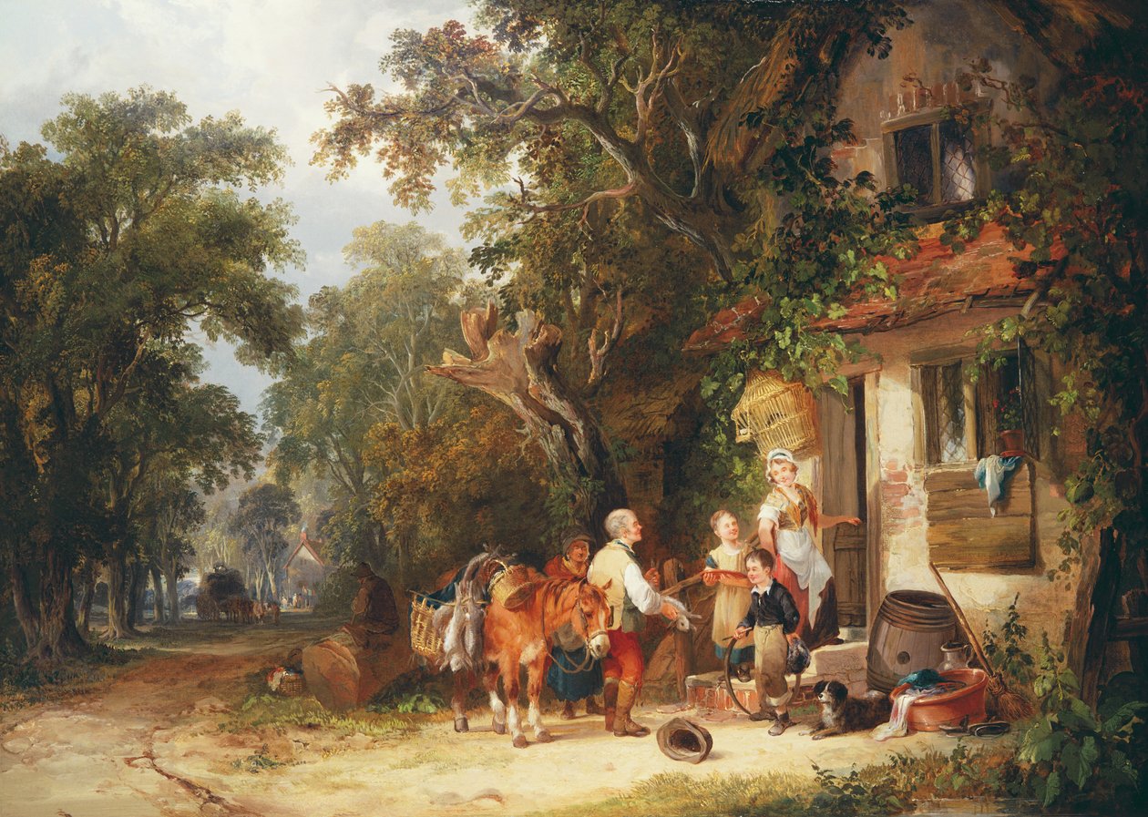 Der Kaninchenverkäufer, 1853 von William Snr. Shayer