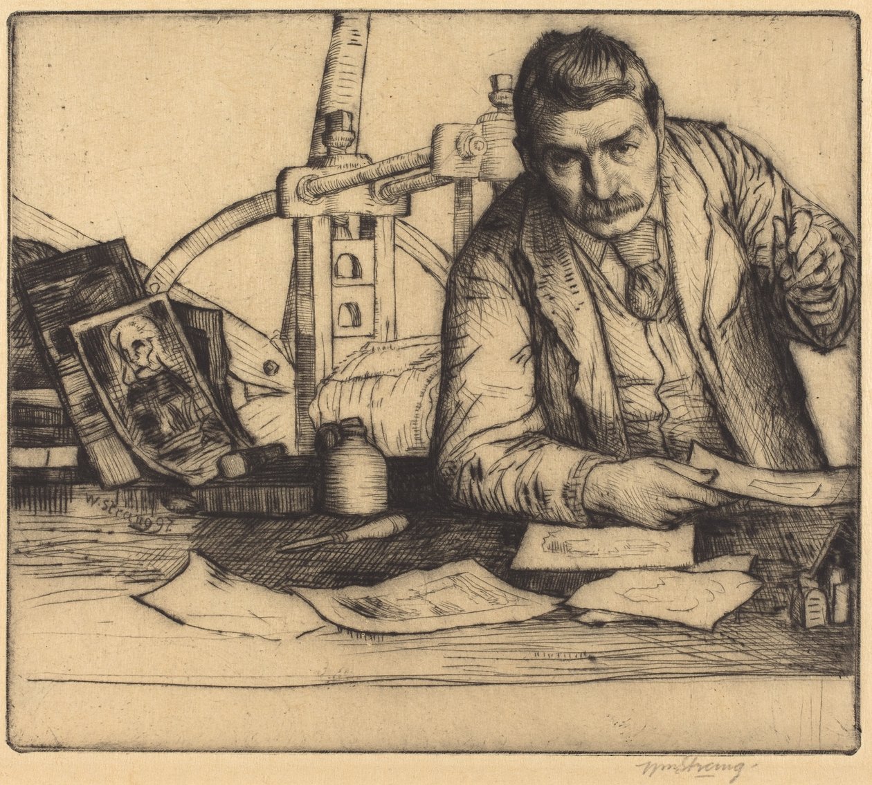 Selbstporträt, 1897 von William Strang
