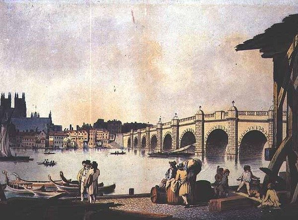 Westminster Bridge von William (attr. to) Marlow