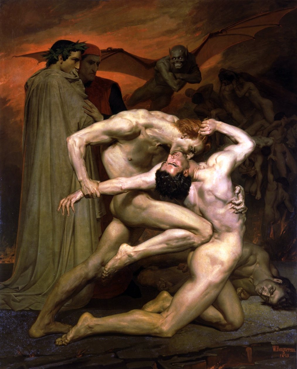 Dante und Virgil in der Hölle von William Adolphe Bouguereau