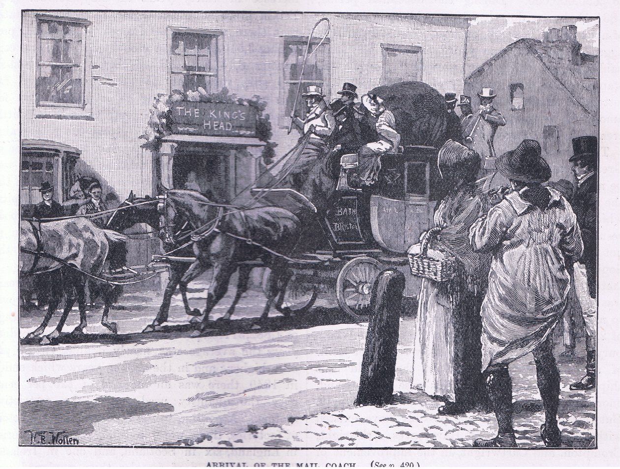 Ankunft der Postkutsche von William Barnes Wollen