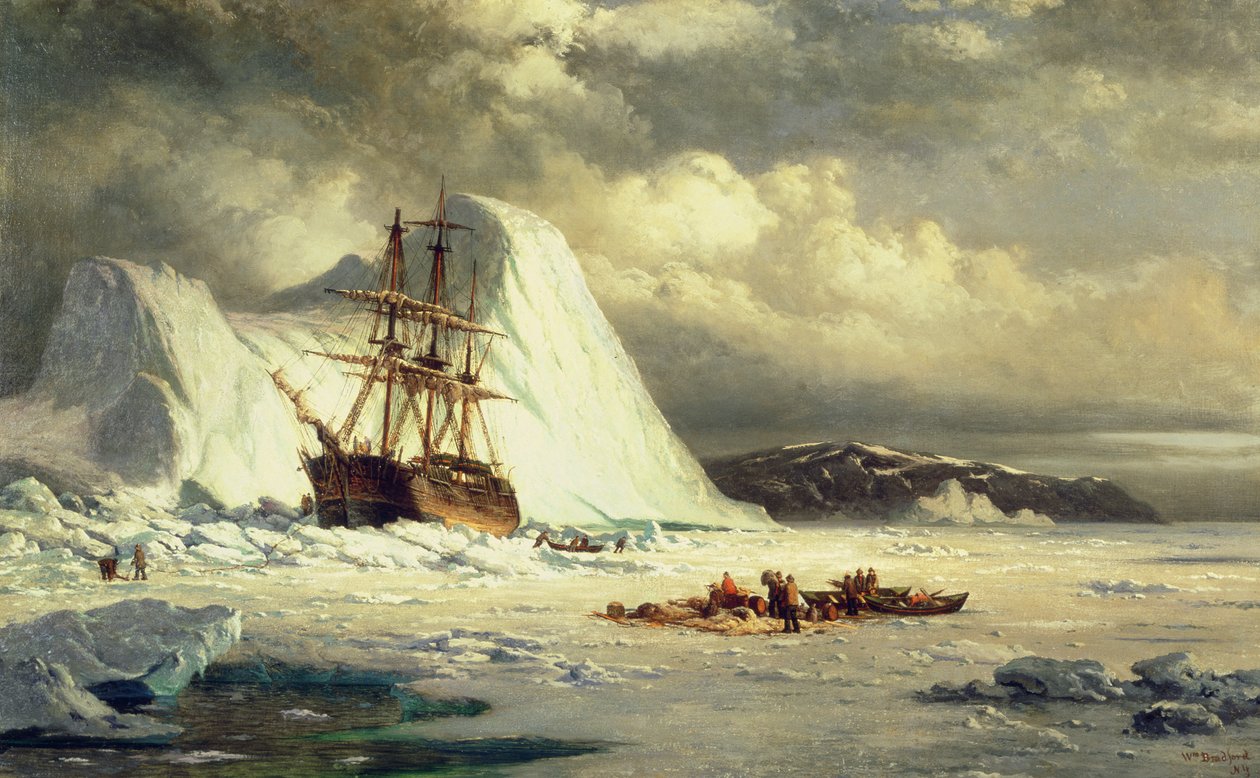 Eingefrorenes Schiff, ca. 1880 von William Bradford