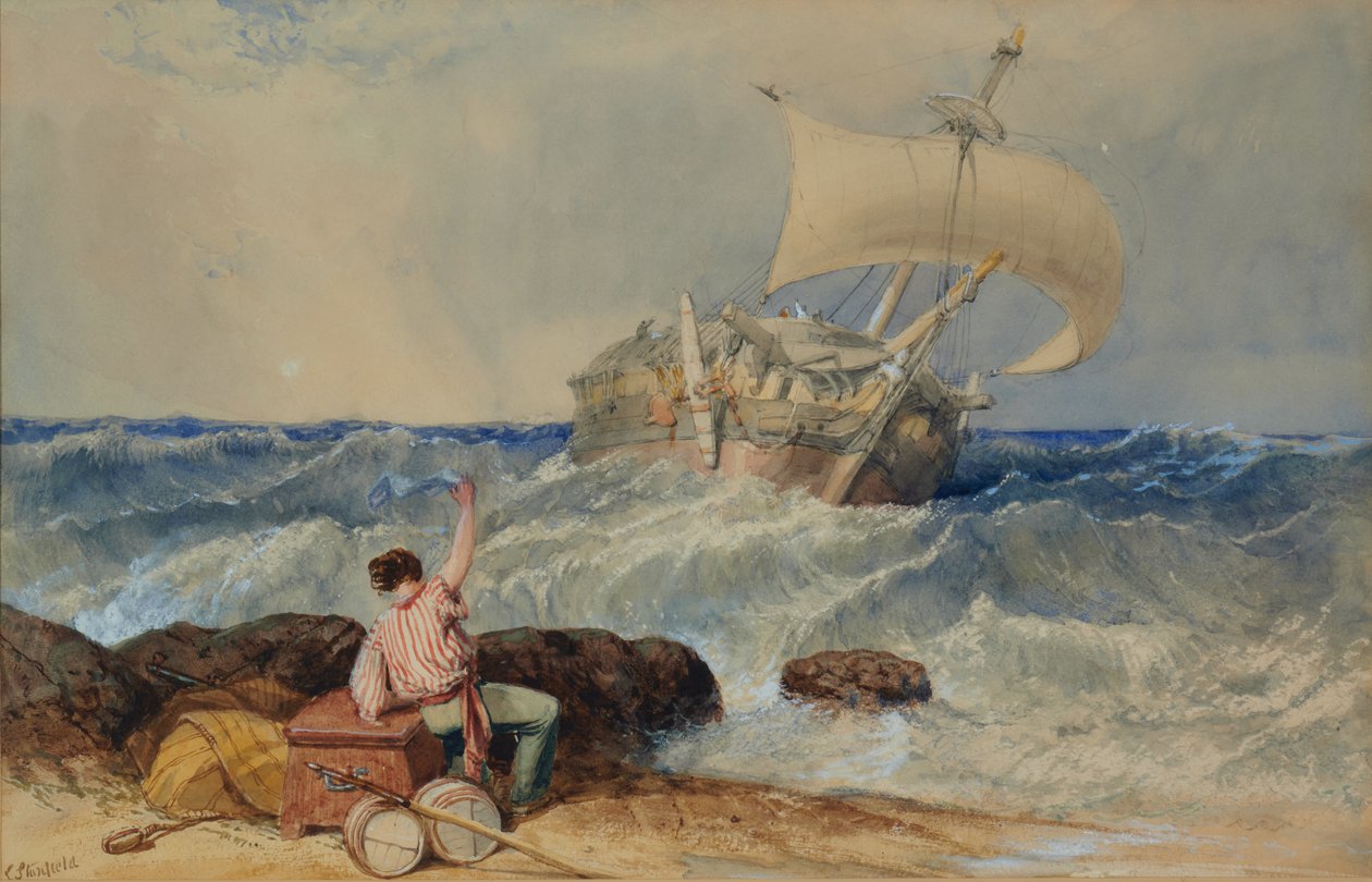 Schiff im stürmischen Meer von Clarkson Frederick Stanfield
