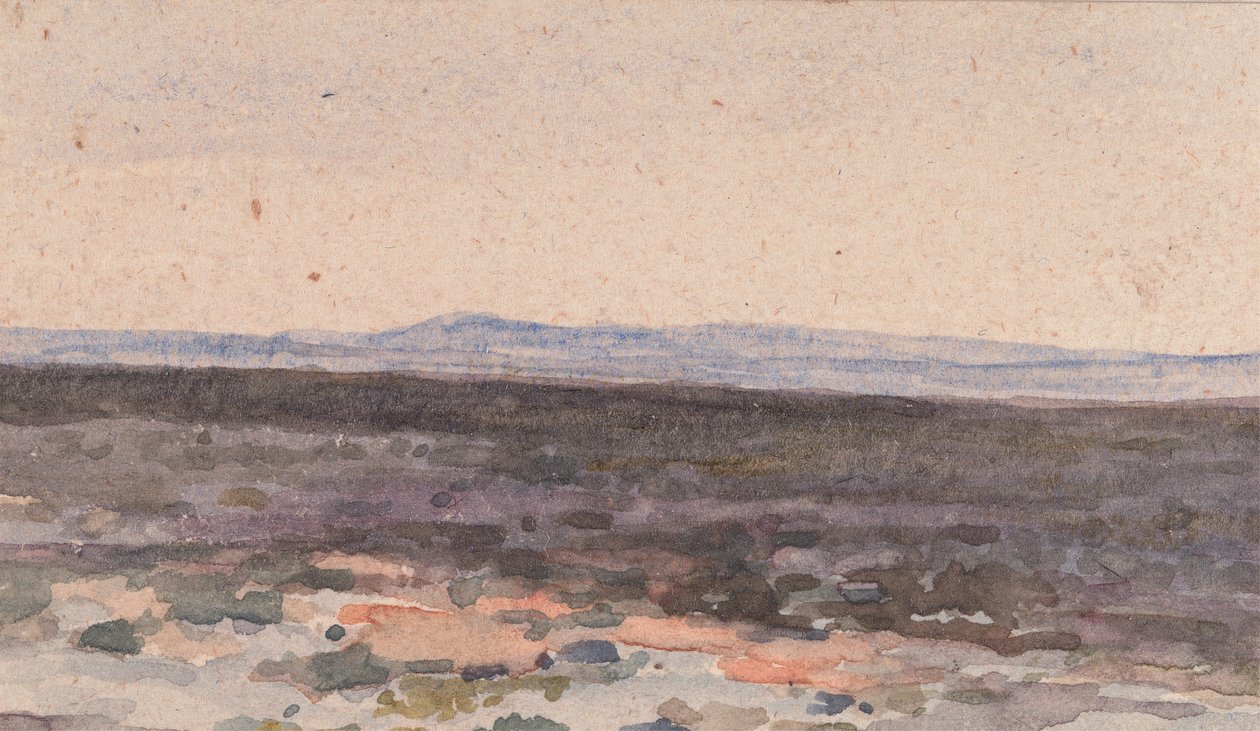 Landschaft: Tal mit Berg in der Ferne von William Collins