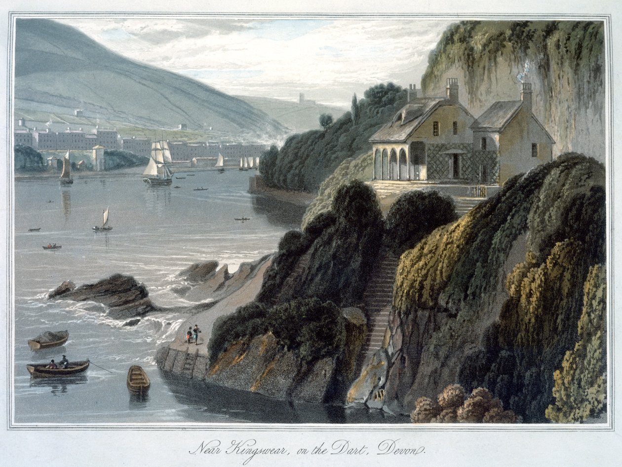 In der Nähe von Kingswear, am Dart, Devon, 1825 von William Daniell