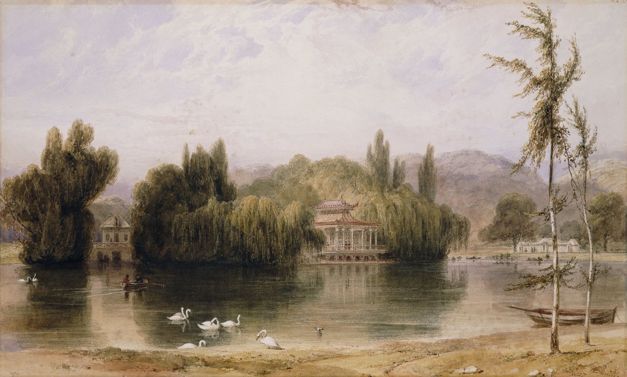 Szene am Virginia Water, 1827 von William Daniell